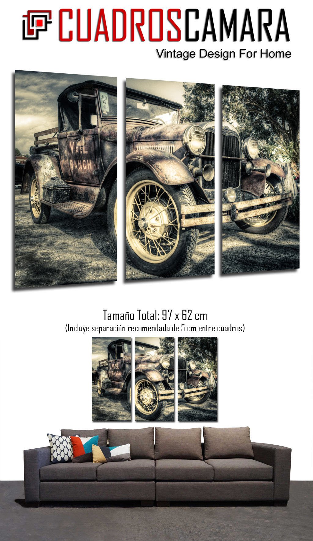 Poster Fotográfico Coche Antiguo Ford, Coche Vintage Tamaño total