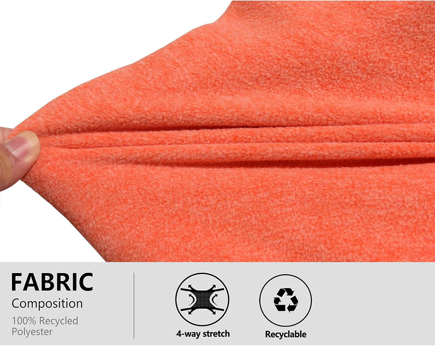 Little Donkey Andy Men's Lightweight Warm Polar Fleece Running Jacket Hooded Full Zip Hiking Golf Casual Jacket - Image 6