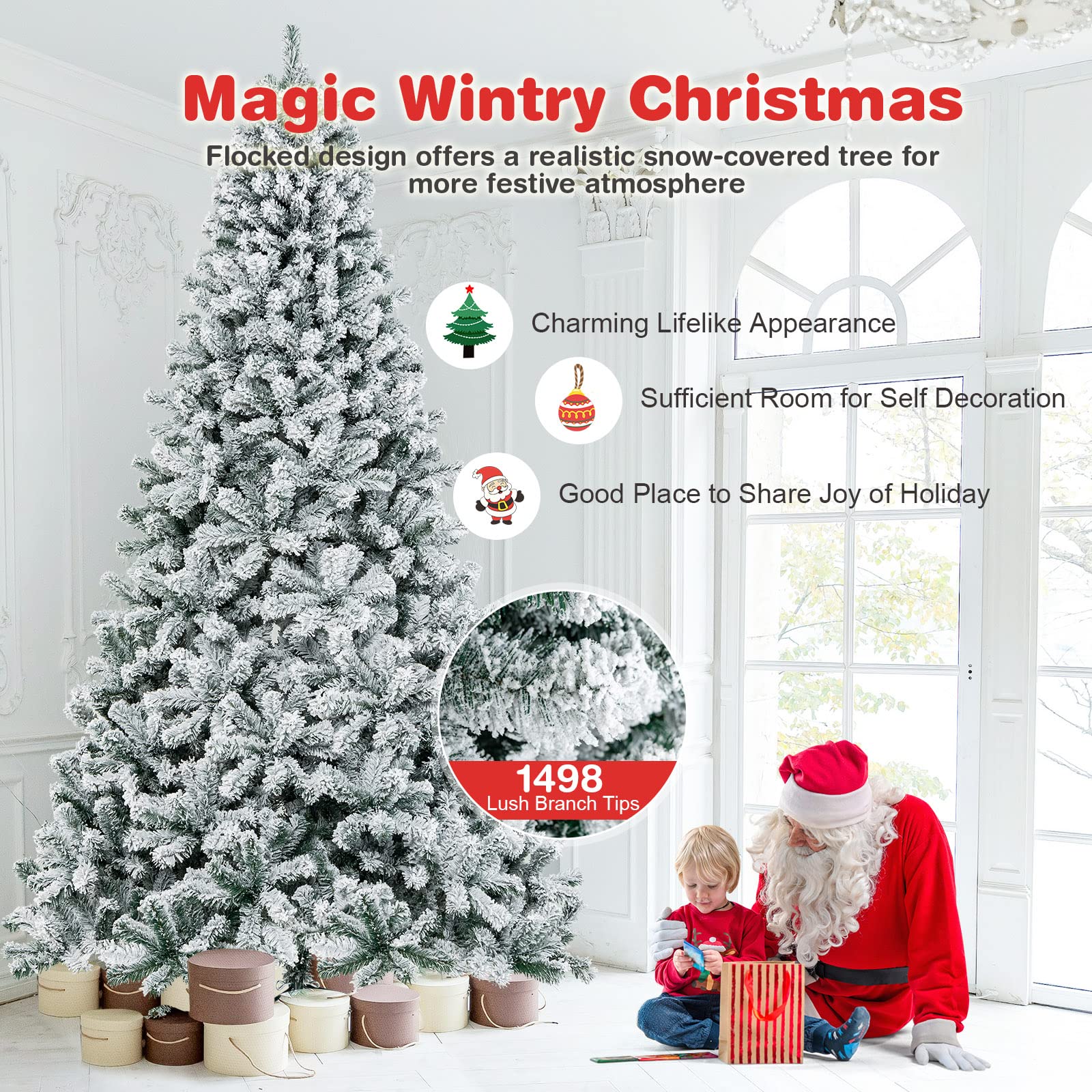 Meumity Guirlande De Sapin De Noël Artificielle Pour Arbre Simulation