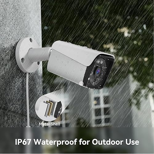 Miniatura 4 de Sistema de cámara de seguridad con cable para exteriores, 4CH 5MP Lite AHD DVR con disco duro de 500G, 4 x 3MP cámara CCTV con cable, kit DVR de