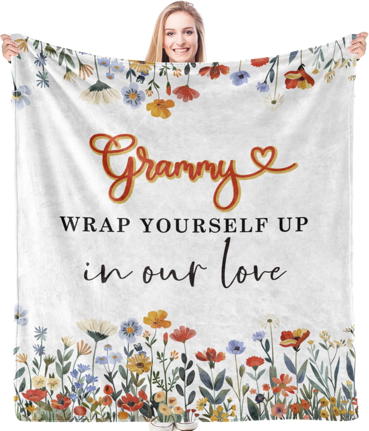 HIWX Grammy Blanket, Gifts for Grammy, Grammy Birthday Gifts, Best Grammy Gifts, Grammy Gifts for Grandma, Grammy Grandma Gifts from Grandchildren, Blankets for Grammy Grandma, 50x60 Inches Throws