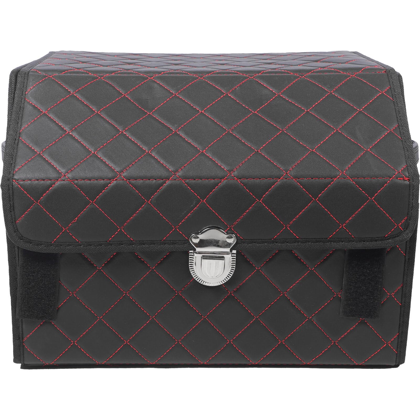 Milisten Caja De Almacenamiento Del Coche Organizador De Maletero De Coche Baúl Organizador Del Coche Organizador De Carga Baúl De Organización Del Coche Plegable Caja De Almacenaje Cuero