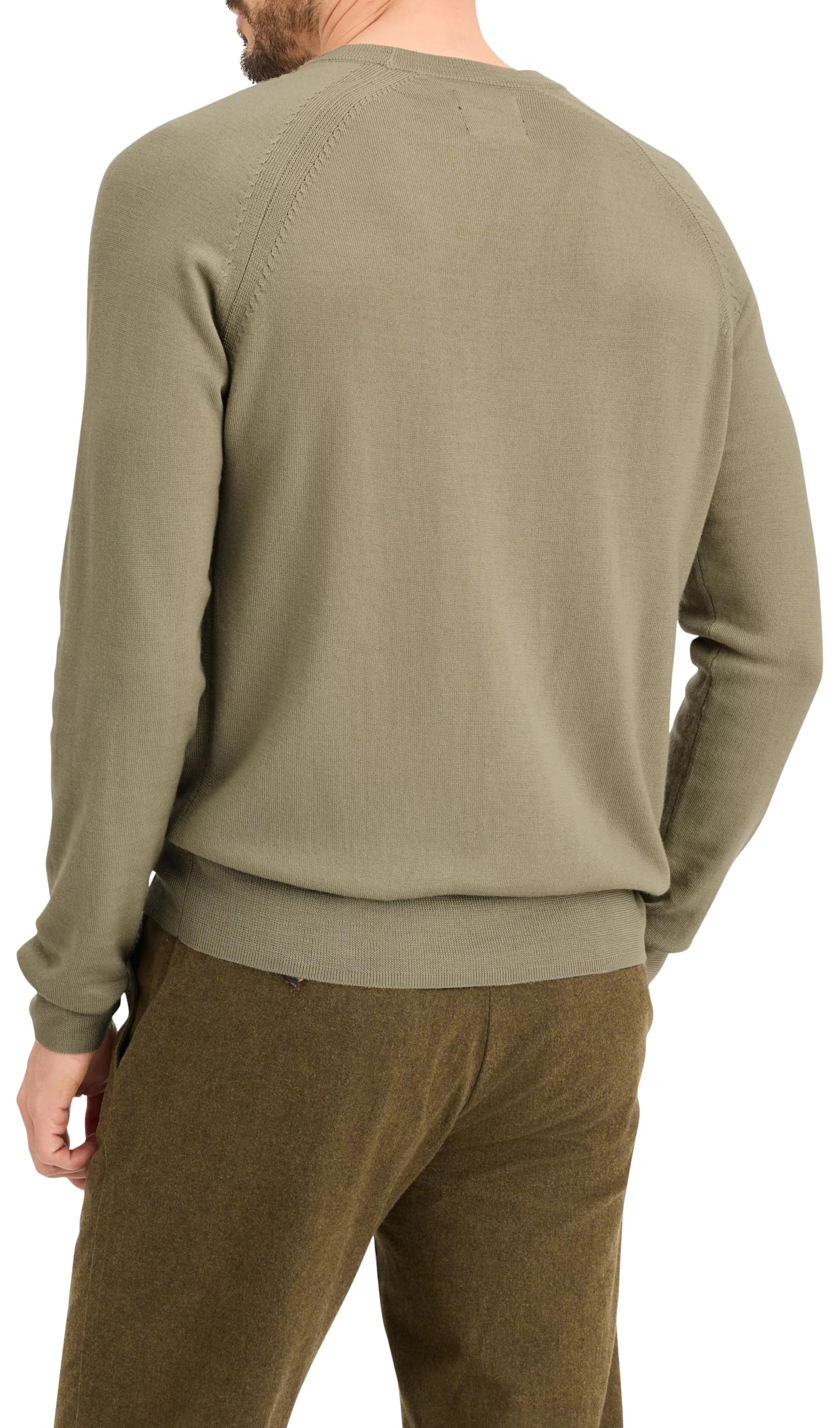 Dockers Herren Crewneck Sweater Wool Sweatshirt, Lemon Pepper, S