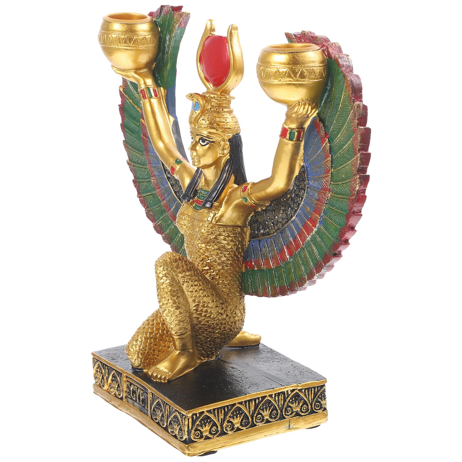 Statue de déesse égyptienne dorée en résine pour décoration intérieure antique