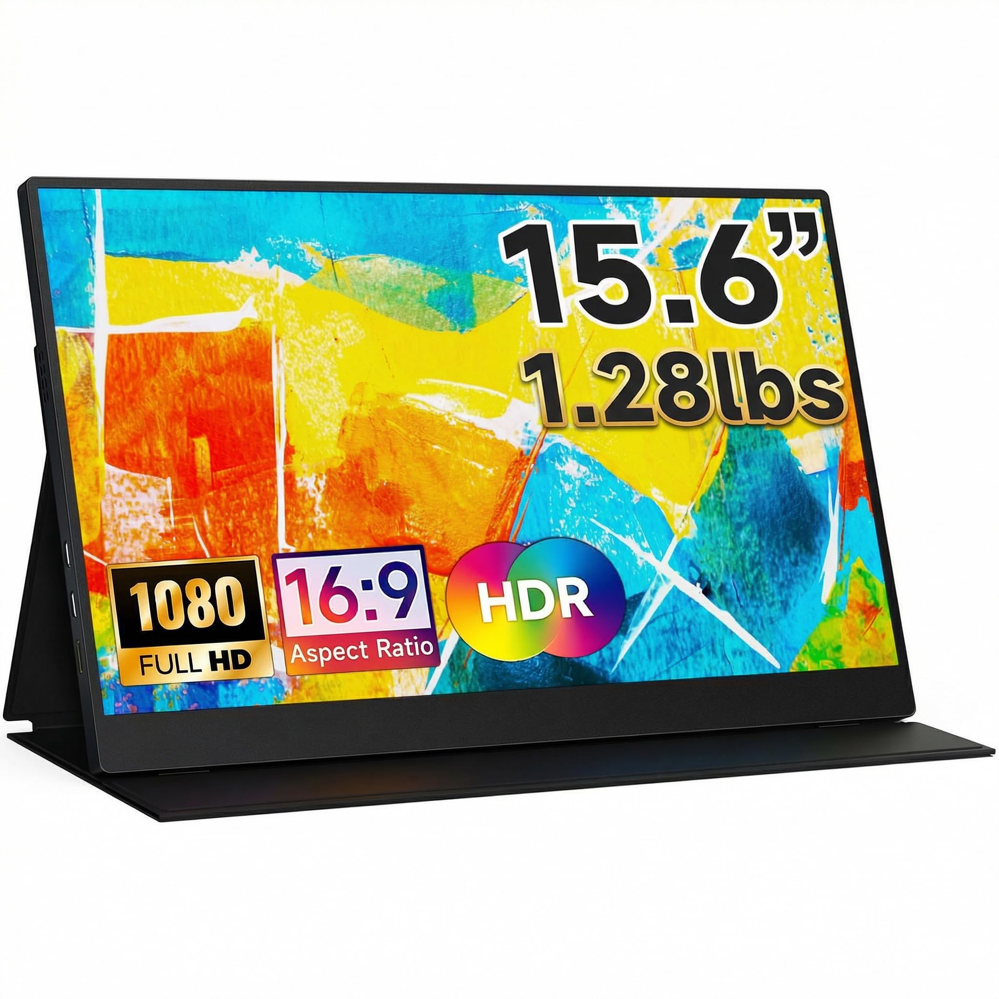 Photo 1 of **SOLD FOR PARTS** CZGG Portable Monitor 15.6 inch Ultra-Light Extended Monitor for Laptop 1080P FHD IPS Build-in Speakers HDMI USB-C Second Screen for Gaming PC mac Phone PS4/5 Switch Xbox with Kickstand Case