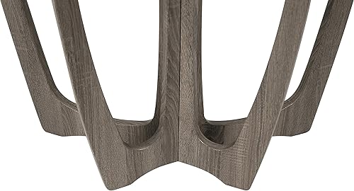 Miniatura 5 de FINECASA Mesa consola de madera, mesa de entrada de media luna, mesa auxiliar estrecha semicírculo, mesa de sofá para sala de estar y pasillo, mesa