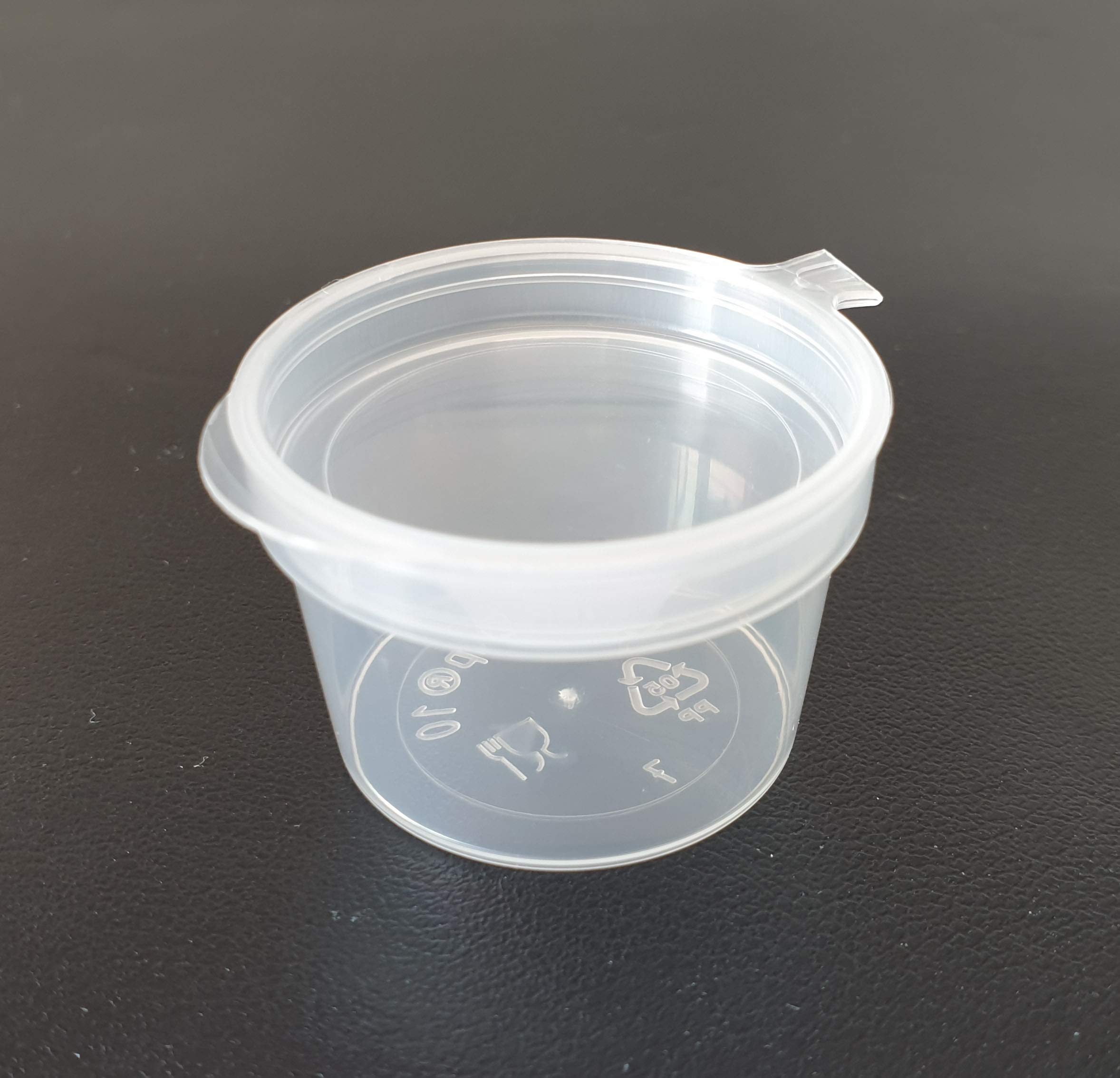 Contenitore PET Coperchio Incernierato Chiusura Di Sicurezza 240ml (100 - Foto 2