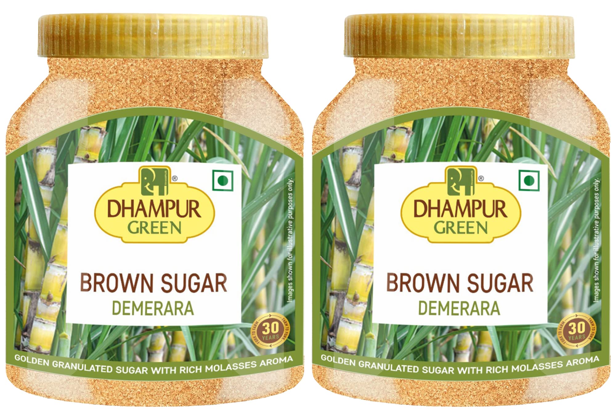 Dhampurgreen Demerara Brown Sugar, 1.6 Kg (800G X 2)| Demerara Golden Brown Sugar | Source Of Minerals | Healthier Substitute For White Sugar | Chemical Free | Sulphurless | No Preservatives (B01N1YCMZ0) Amazon Price History, Amazon Price Tracker