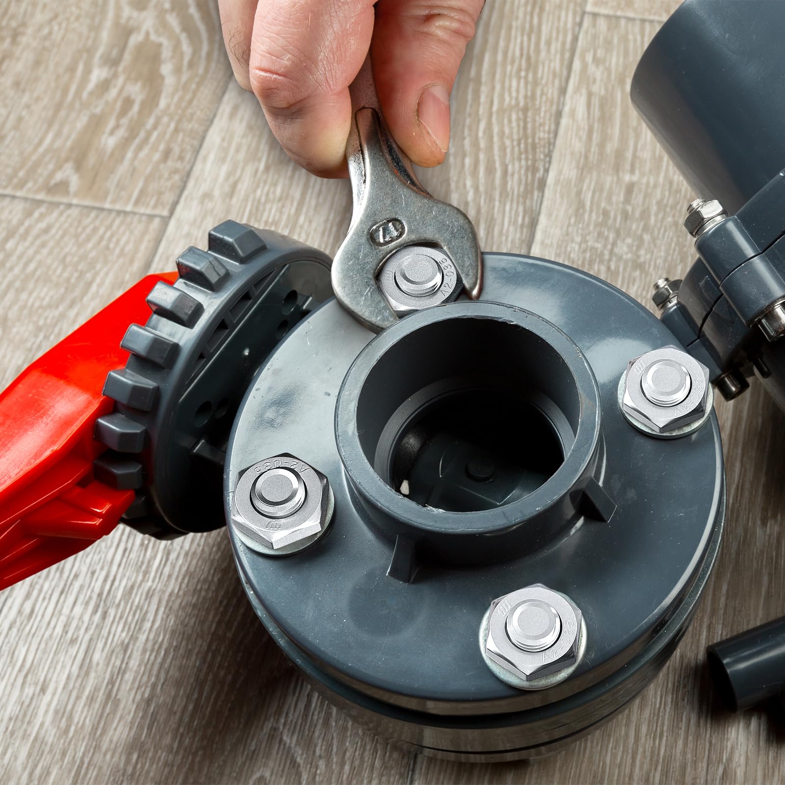 ORTAVA Dadi Esagonali M6 Bassi con Smusso - 50 Pezzi DIN 439/ISO 4035 in Acciaio Inox A2 V2A per Viti, Bulloni Filettati, Mobili, Macchine