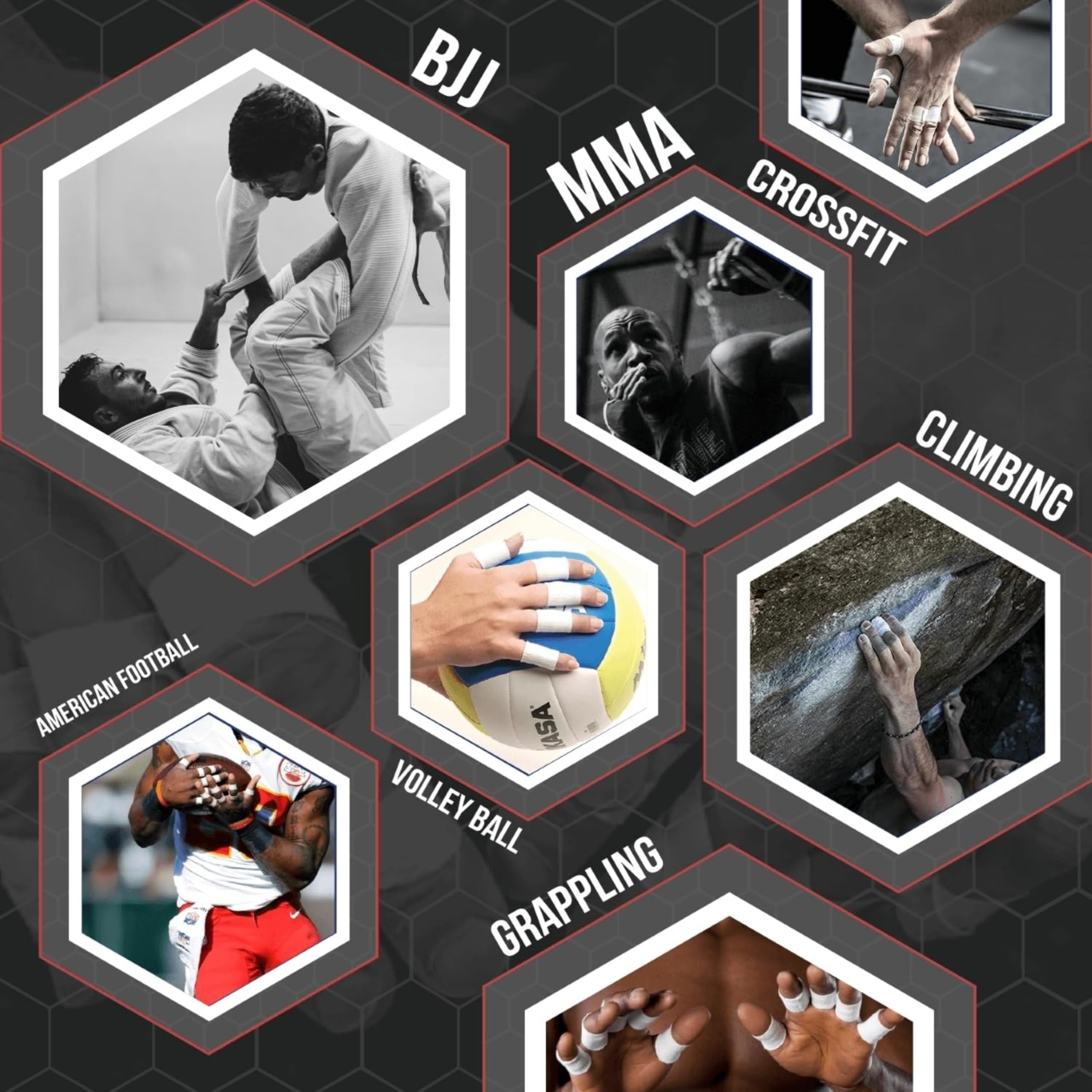 1X Bande de Strapping Rigide 2,5cm x 13,7m - Boxe - MMA - JJB - Escalade - CrossFit - Musculation Pour Poignet, Cheville, Main, Coude - Ruban Adhésif Sport Blanc - 3