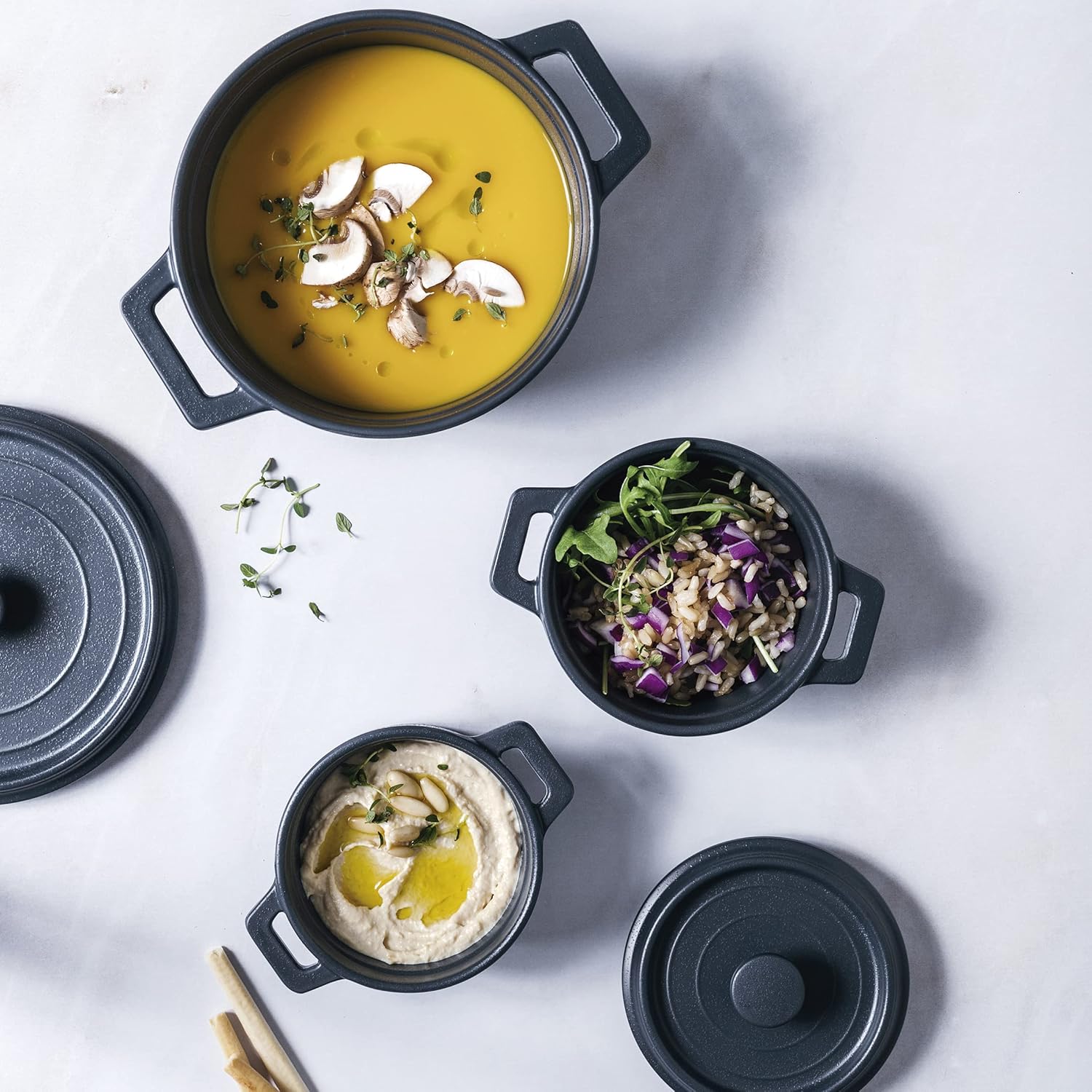 Lacor - 63398 - Mini Saucepan, Casserole Without Lid, Made of Melamine, Dishwasher Safe, BPA Free, Ø9 cm, 150 ml, Grey