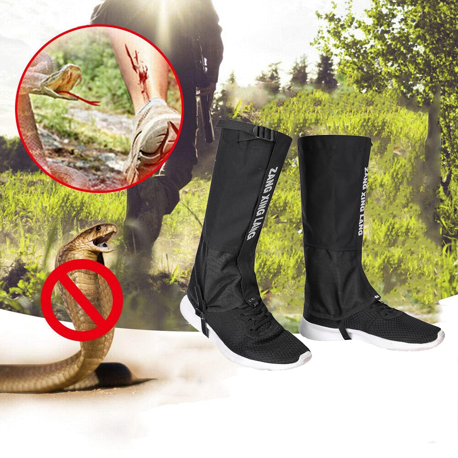 Polainas For Piernas De Senderismo, Cubierta Impermeable For Nieve Con Diseño De Cremallera Mejorado, Polainas Ligeras For Zapatos For Hombres Y Mujeres Y Niños, 1 Par