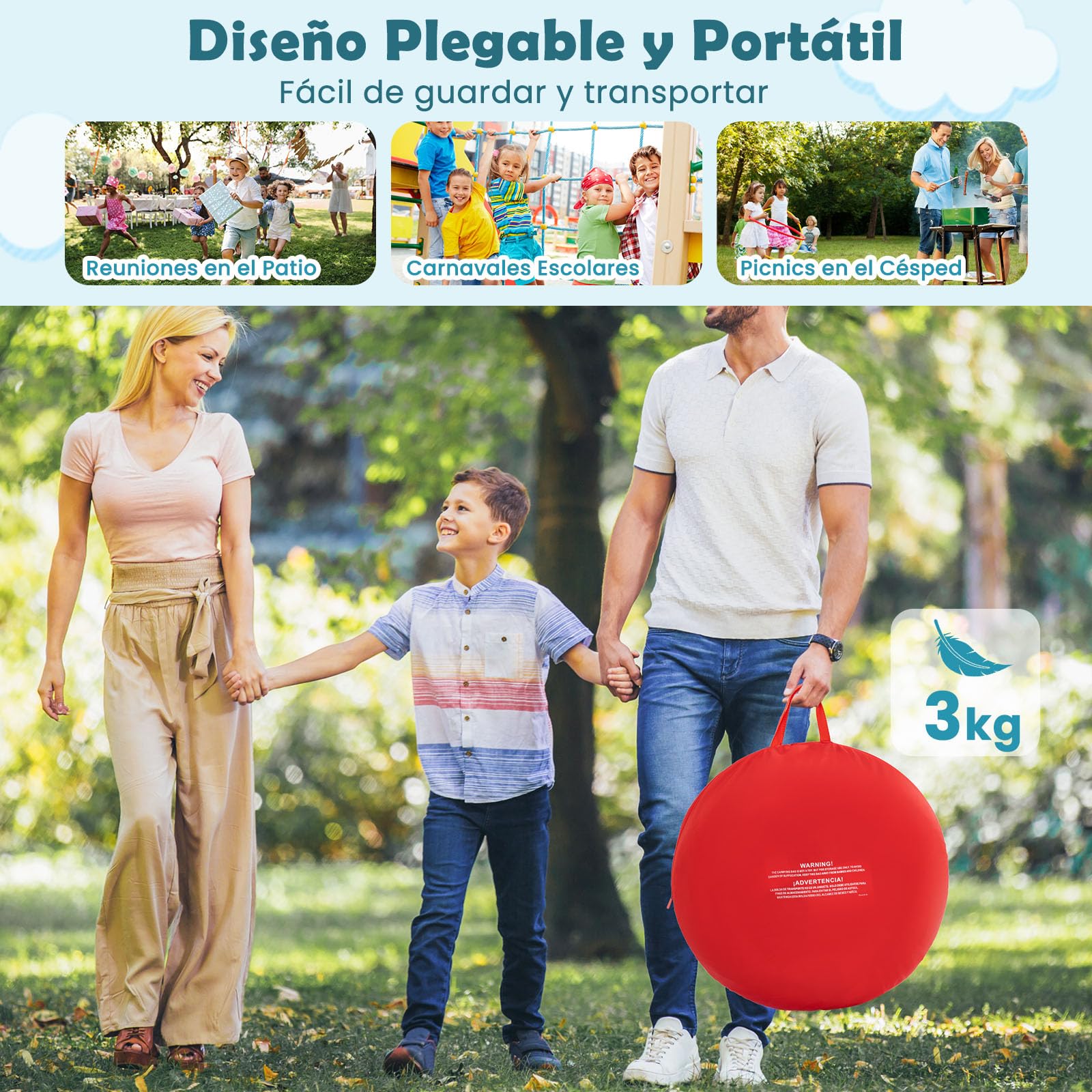 COSTWAY Diana Dardos Gran Board para Niños, Plegable y Portátil con 4 Pelotas de Pateo, Bolsa de Transporte, Tablero de Dardos de Fútbol para Jardín, Césped