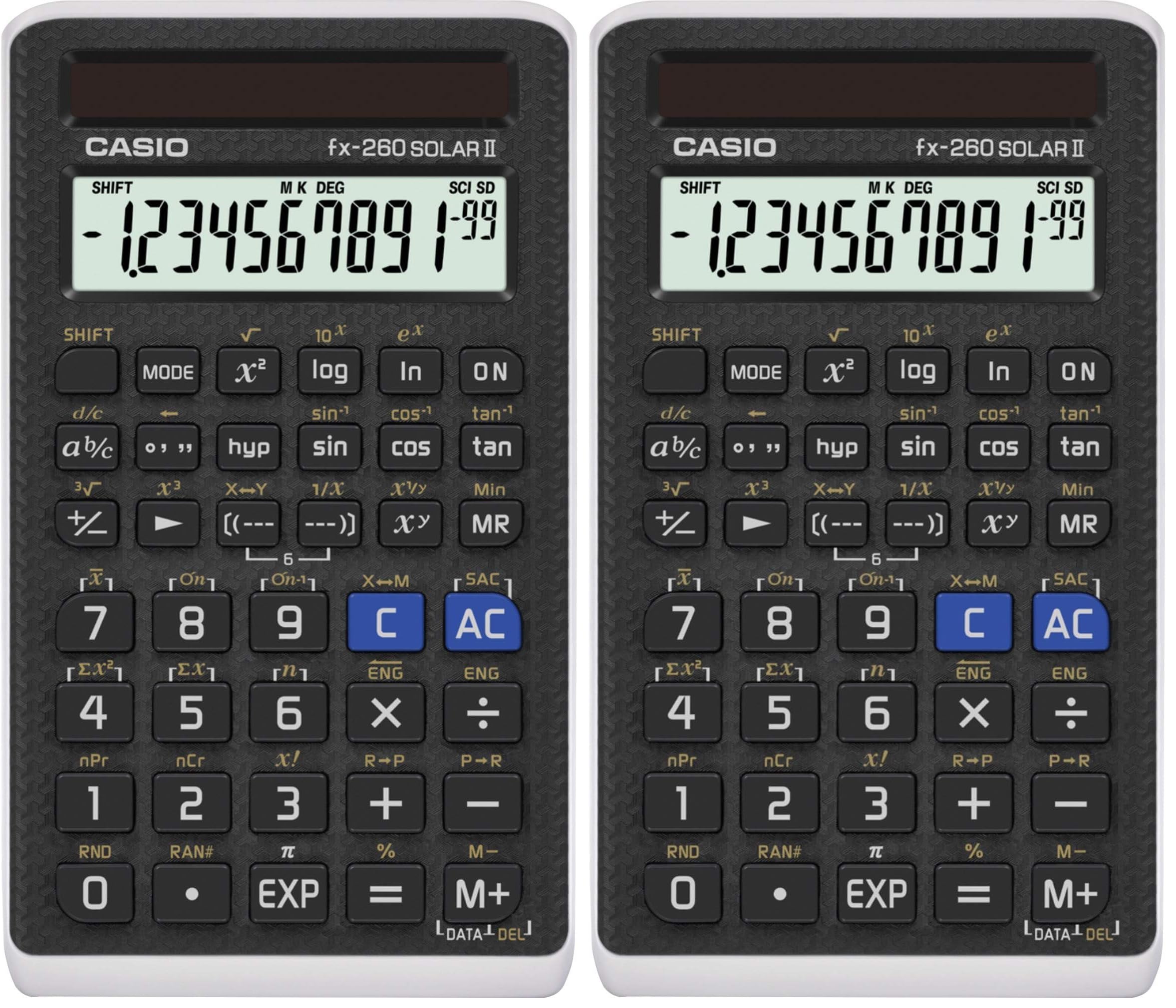 Casio FX 260 Solar II Scientific Calculator 5" x 0.6" x 2.9" (Pack of 2)