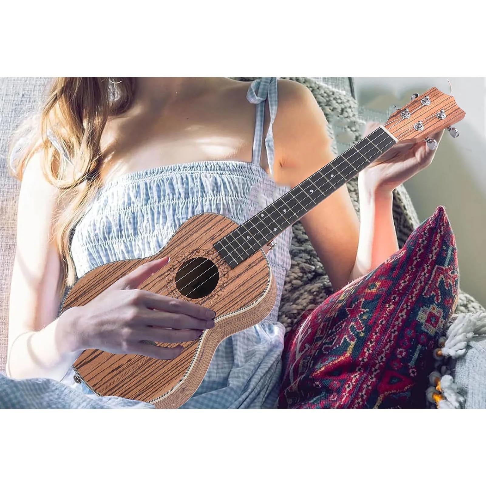 Leistungsart Ukulele 26 Zoll Tenor Ukulele Set 4 Saiten Mit Stimmgerät Tasche Und Tragegurt Für Anfänger Klarer Heller Klang