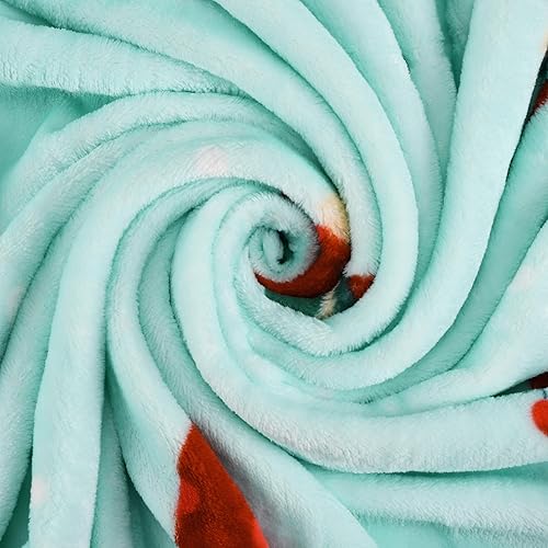 Miniatura 5 de Catalonia Manta con estampado navideño con mangas y bolsillo, acogedora manta de forro polar suave de visón, manta de microfelpa para mujeres y