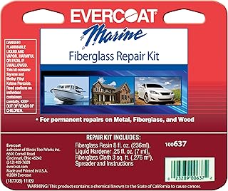 Evercoat Marine Fiberglass Repair Kit for Fiberglass, Metal & Wood - 10 Fl Oz