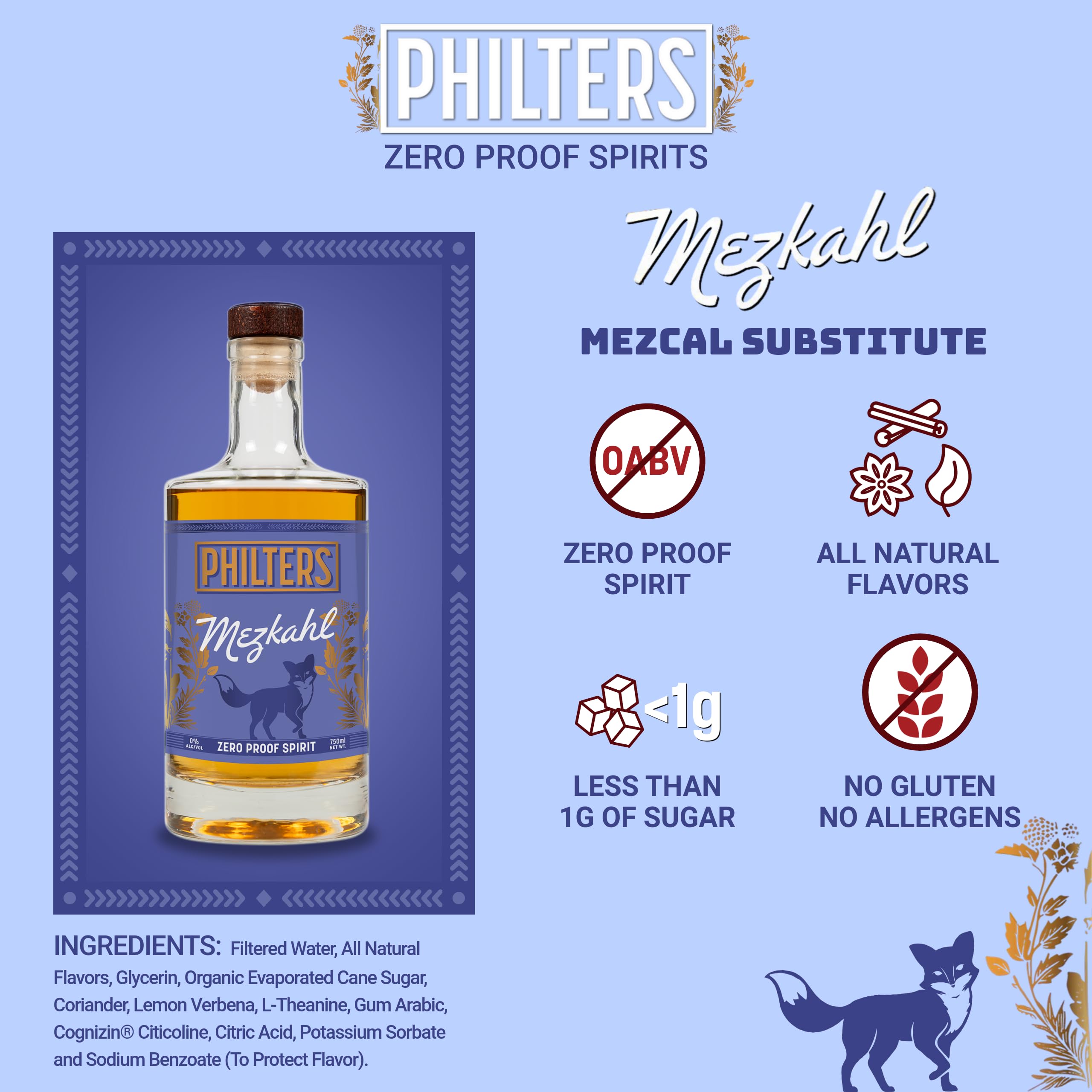 Amazon.com : Philters Non-Alcoholic Mezkahl, Zero Proof Mezcal