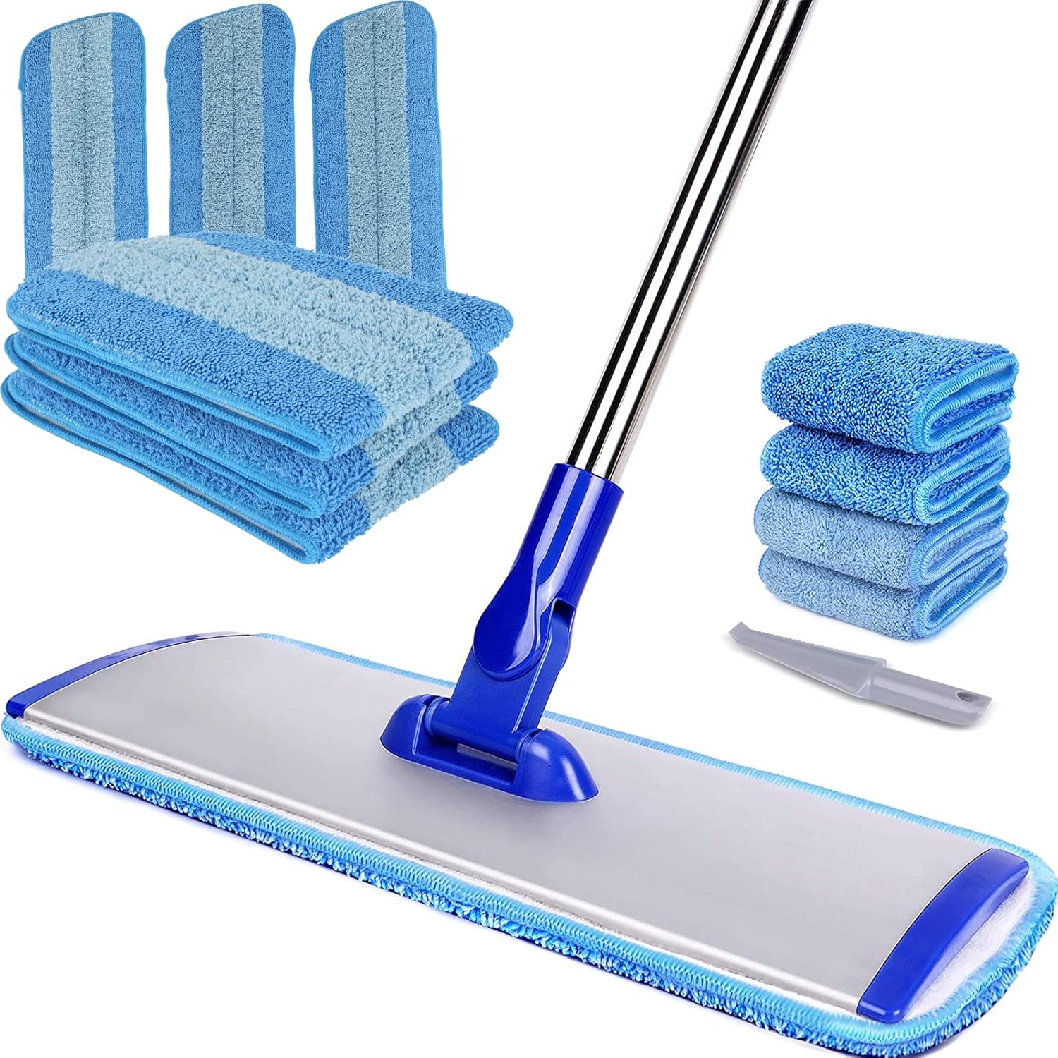 18" Professional Microfiber Mop Floor Cleaning System, Flat