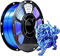 iBOSS Silk Tricolor PLA+ Filament 1.75mm, Silky Shine, High Tenacity, FDM 3D Printer Filament, Dimensional Accuracy +/- 0.03mm, 1kg Spool (2.2 LBS), Silk Blue Green Purple