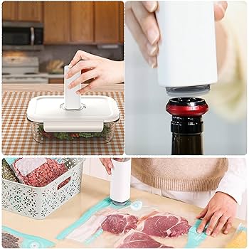 超スリムコンパクトでも業務級の超強力吸引力68Kpa♪❤乾湿両用☆真空パック器 Amazon.co.jp: 真空パック機 60Kpa吸引力 超小型 電動真空ポンプ