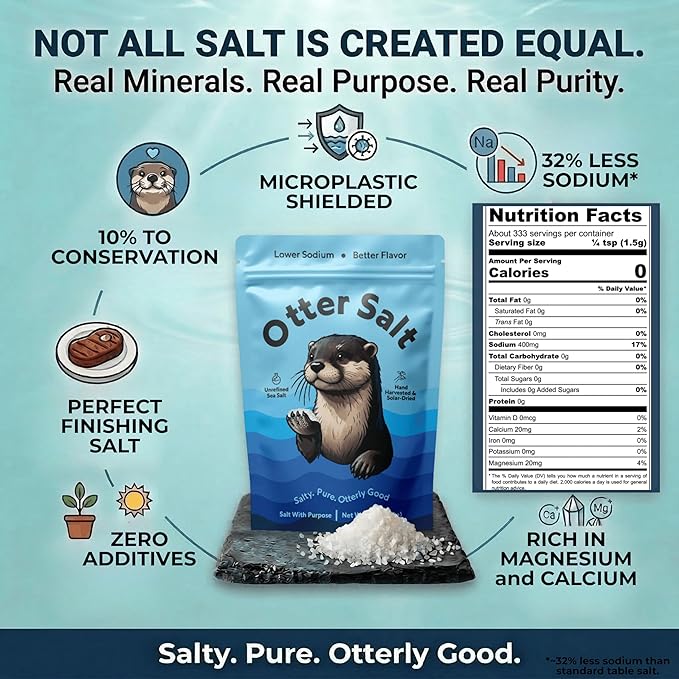 Sal Marina Gruesa Otter Salt 1.1 lb Cosechada a Mano miniatura 2