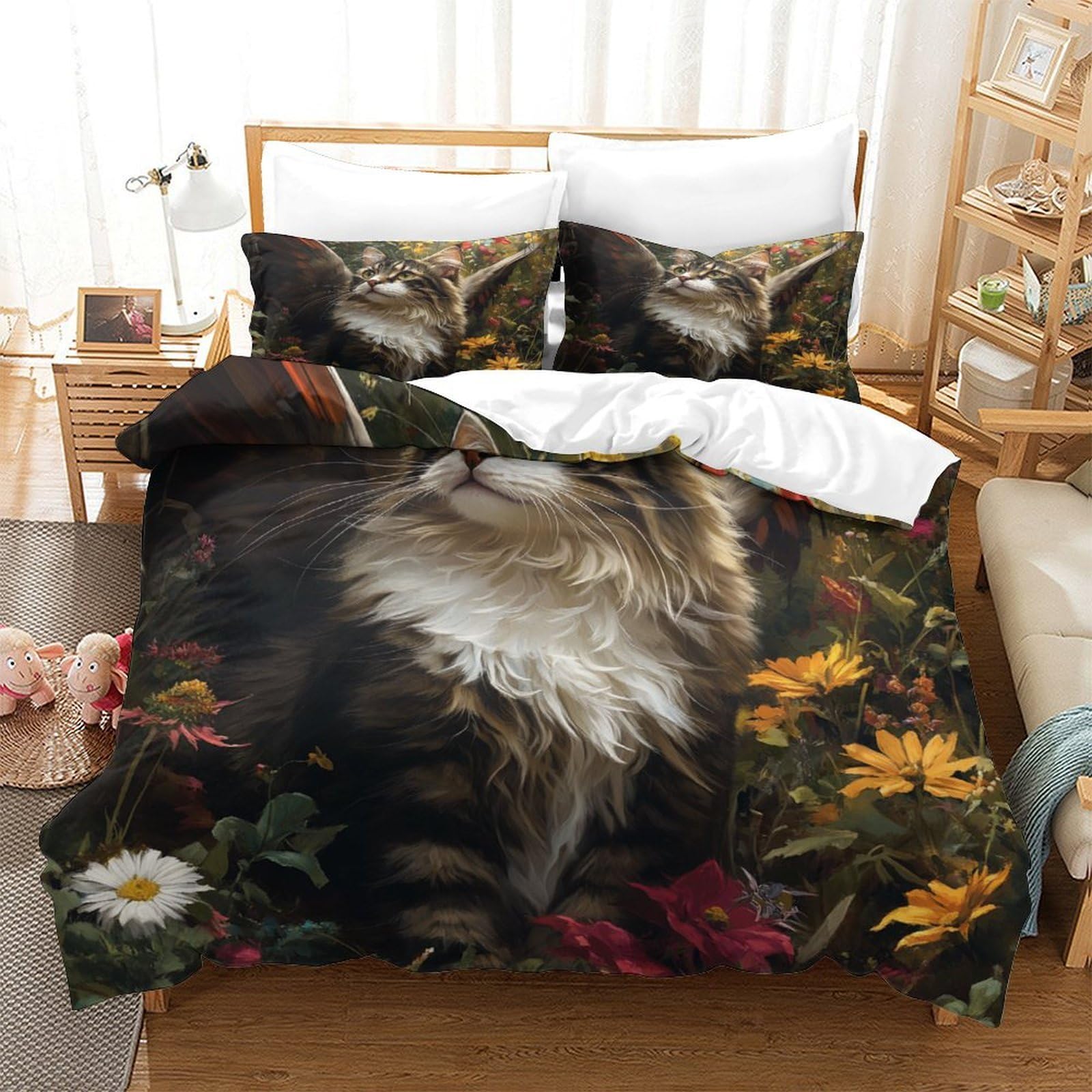 Parure de lit 3D microfibre de 220x240cm avec housse de couette Halloween