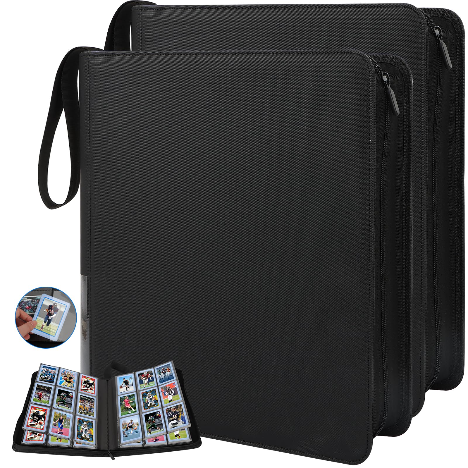 2 album da collezione per carte collezionabili, raccoglitore per carte da collezione a 9 tasche, raccoglitore rimovibile a doppia faccia in PU, album da collezione, cartella per carte per MTG, TCG