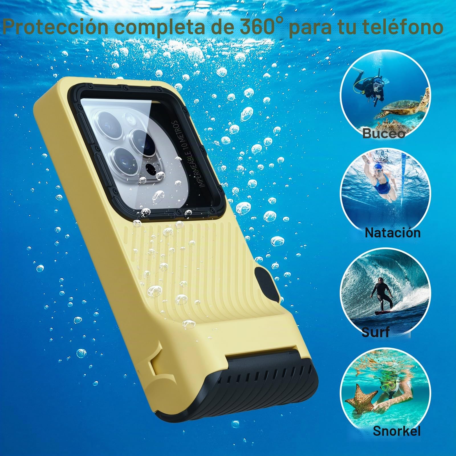 Funda Impermeable móvil Universal Buceo Profesional subacuático Funda para teléfono móvil para iPhone 16e 16 16 Pro 16 Pro MAX 15 Pro 15 Pro MAX 14 14 Pro 14 Pro MAX Samsung s25 S24 S23