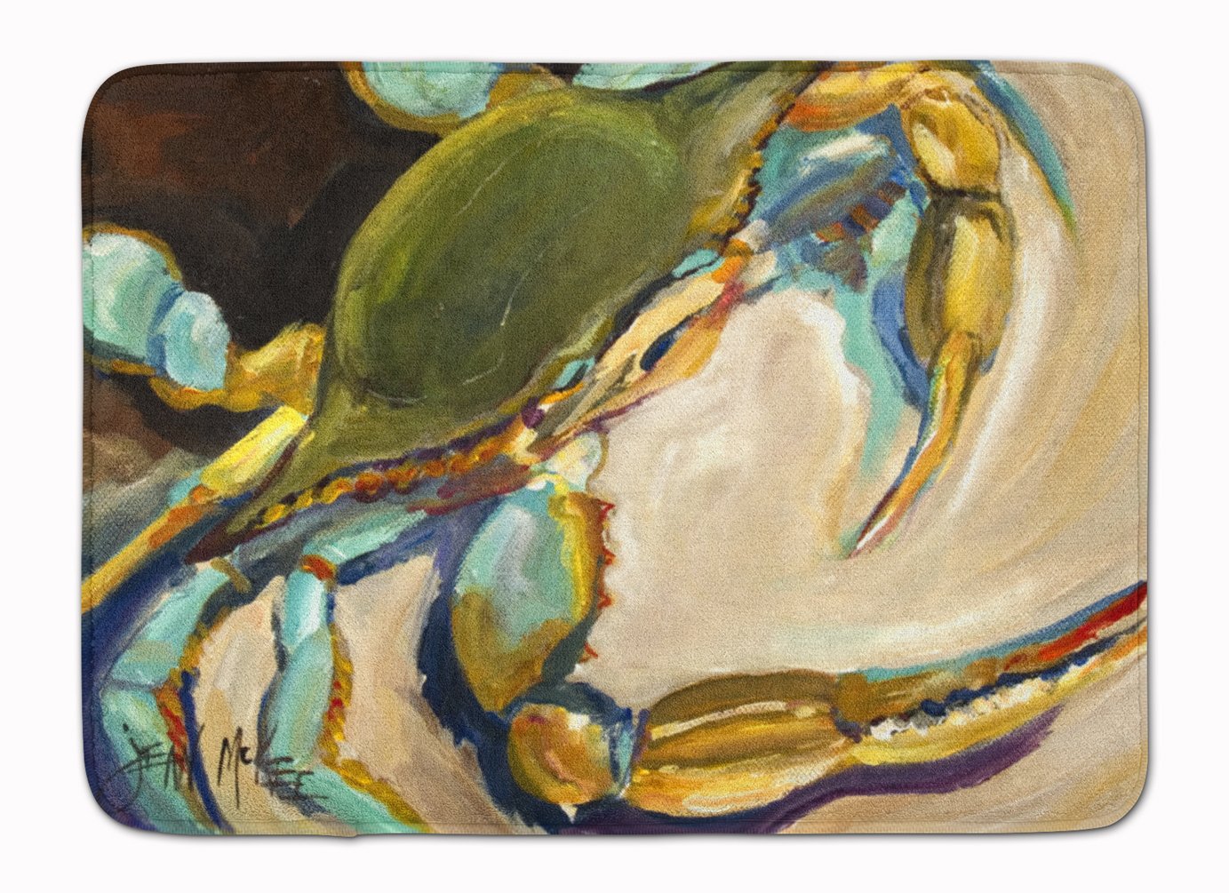 Blue Crab Tapis de Sol Antidérapant, Petit Tapis de Cuisine Multicolore et Paillasson Intérieur