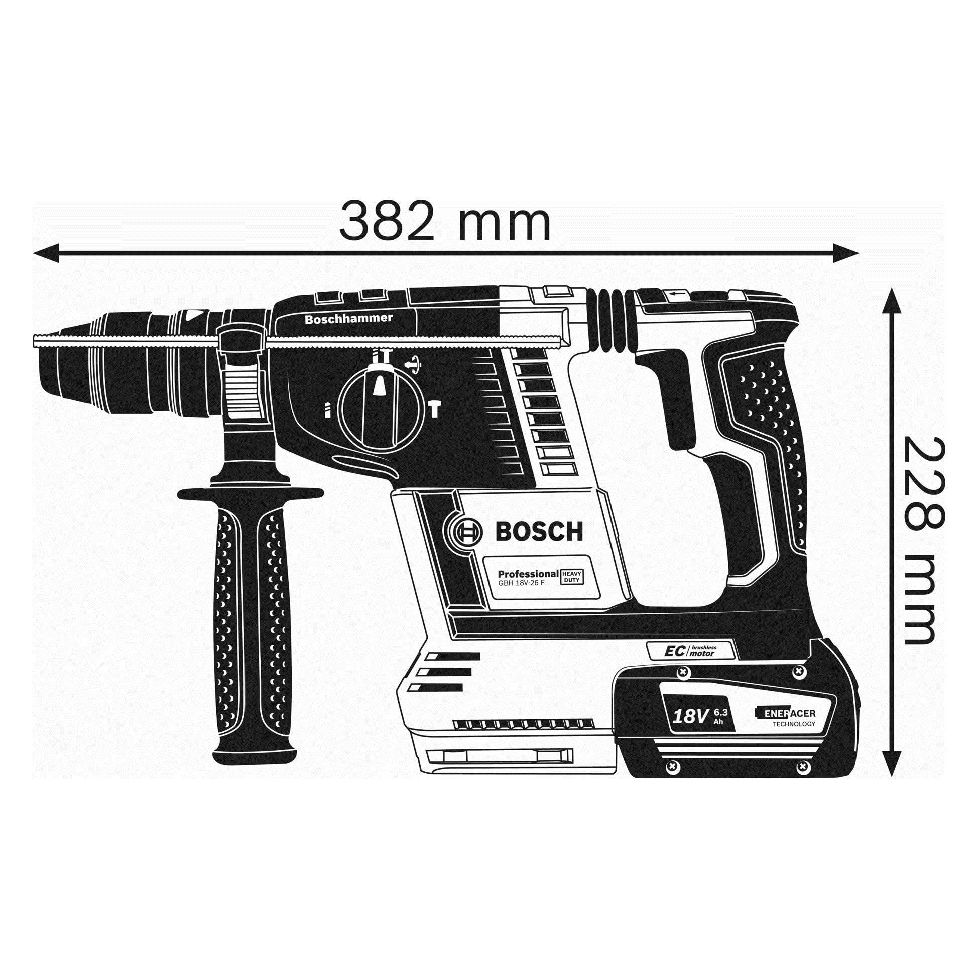Bosch Professional 611910000 V-26 GBH Martello Perforatore, 18 V, Blu