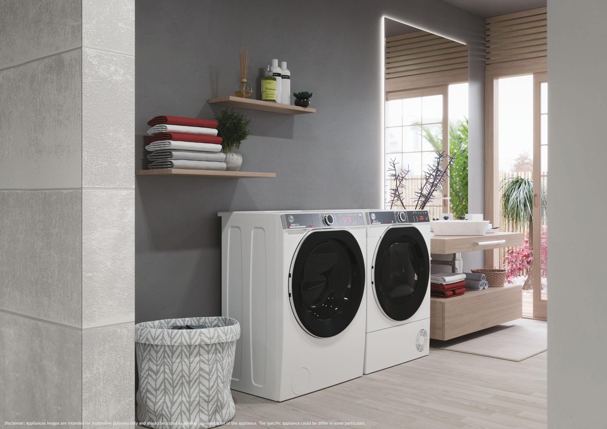 Hoover H-DRY 550 Asciugatrice Slim 7 Kg, Wi-Fi + Bluetooth, 15+1 Programmi, Sensore Umidità, EasyCase, AxLxP 85 x 59,6 x 47,7 cm, NR4 H7A2TCBEX-S