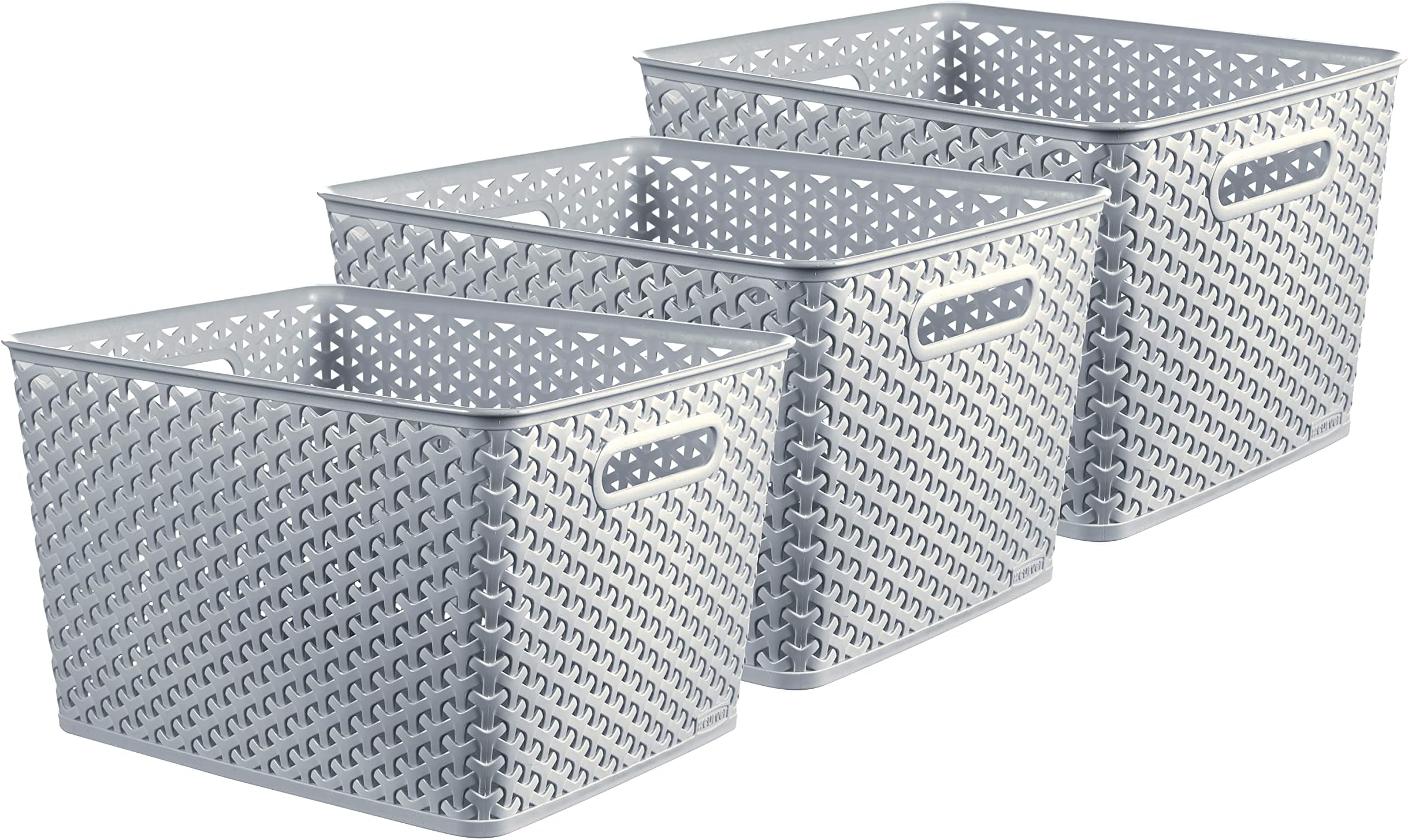 CurverMy Style x3 Large Rectangular Storage Basket 18L - Blue