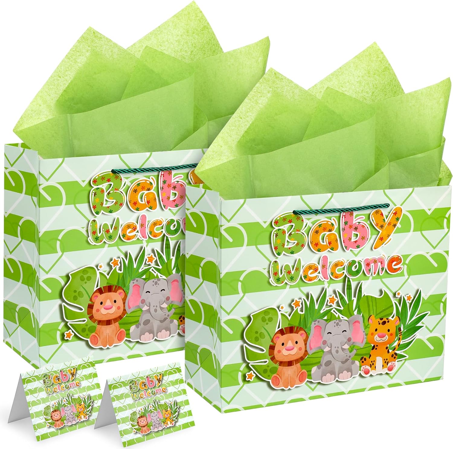 BALDCC 13" Large Baby Gift Bags for Boy Girl Cute Animal