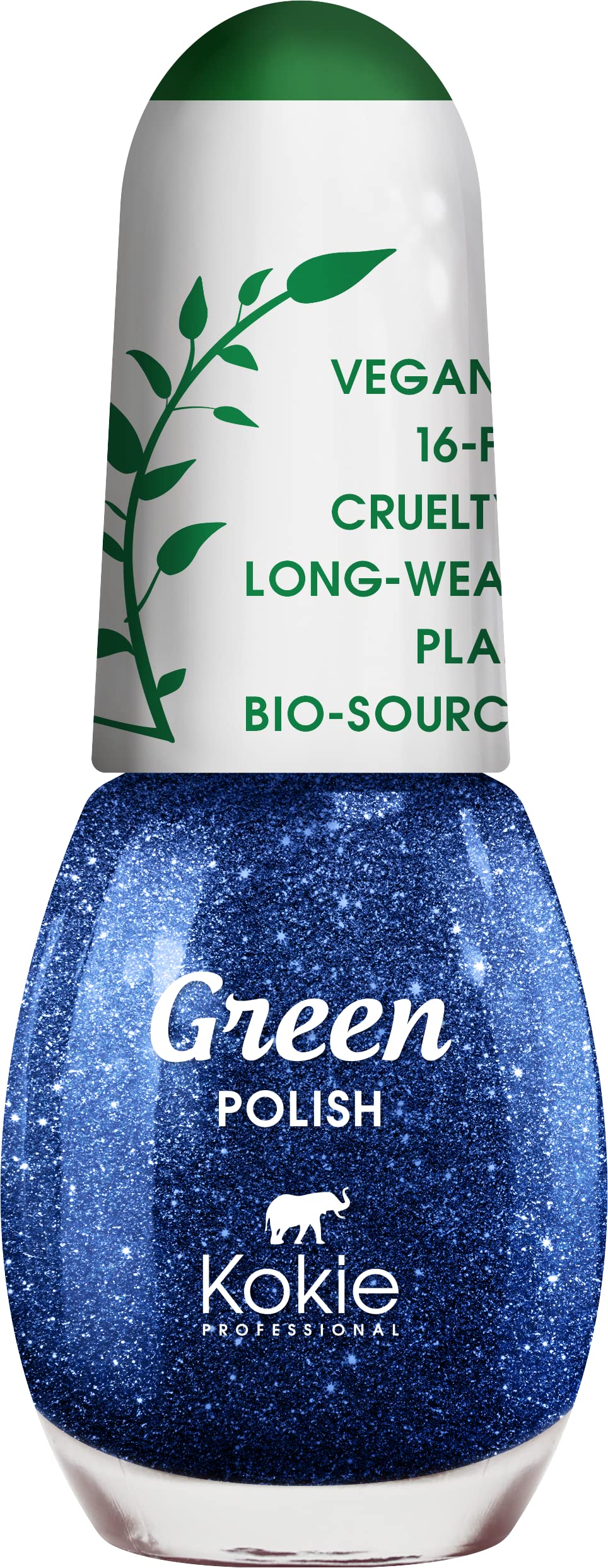 KokieCosmetics Vegan, Plant Based, Cruelty Free Nail Lacquer, Green Polish (Skinny Dip GP27)