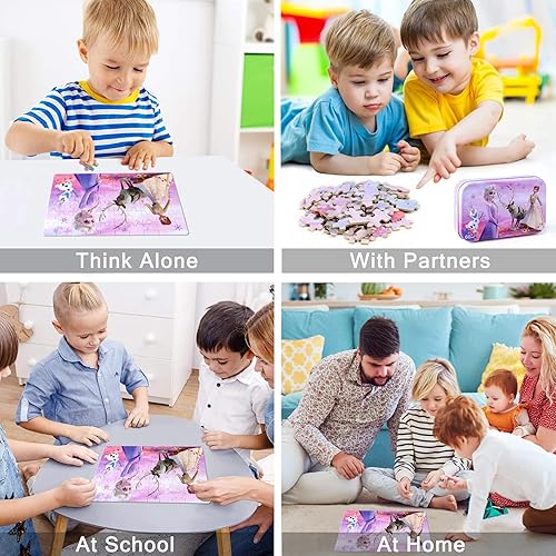 Miniatura 4 de LELEMON Bonitos rompecabezas para niños de 4 a 8 años, 60 piezas de muñecos de nieve para niños de 3 a 5 años, rompecabezas para niños en una caja