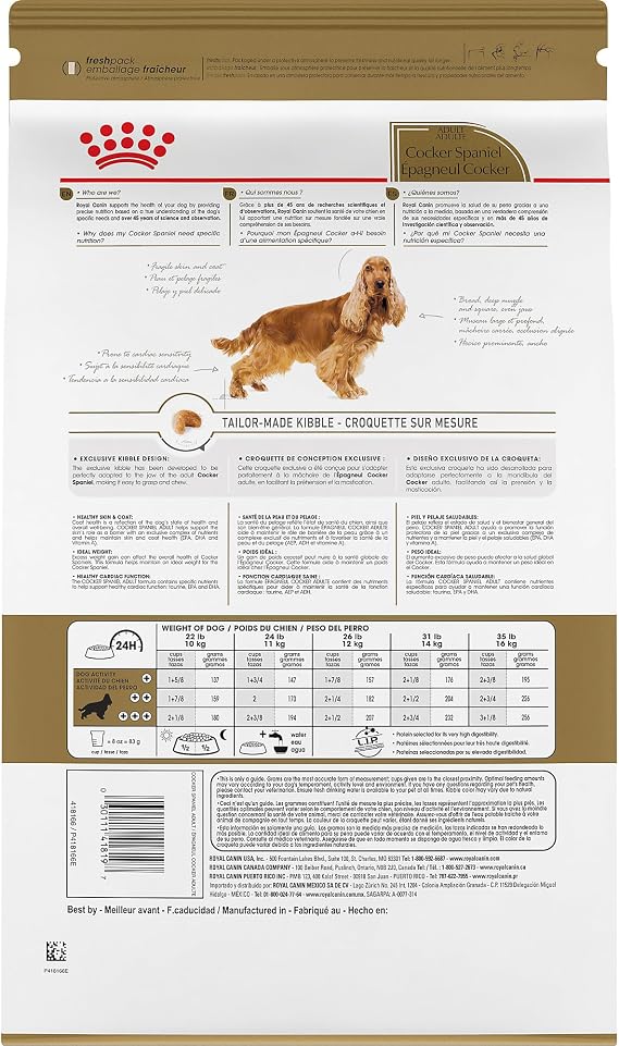 Royal Canin Breed Health Nutrition Cocker Spaniel Adult Dry Dog Food, 6 lb Bag