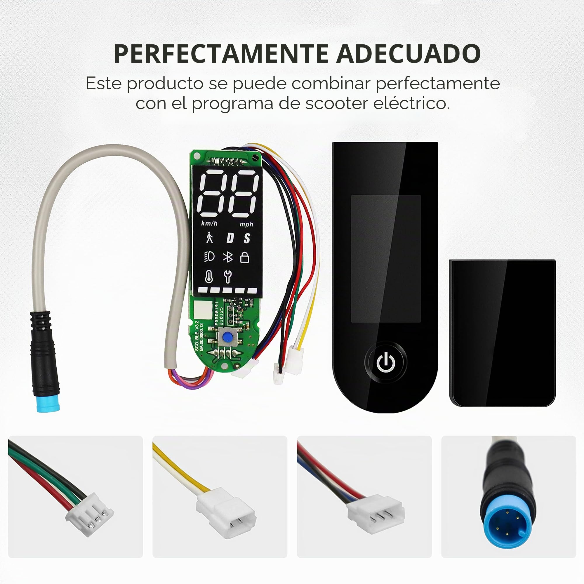 Compatible con Xiaomi M365Pro Pro2 Salpicadero Scooter con Bluetooth V2.0 Universal