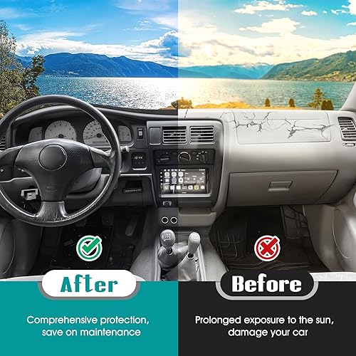 Miniatura 545 de FIILINES - Cubierta para tablero, accesorio para tablero de malla antideslizante, parasol sin reflejos y protector compatible con Toyota RAV4