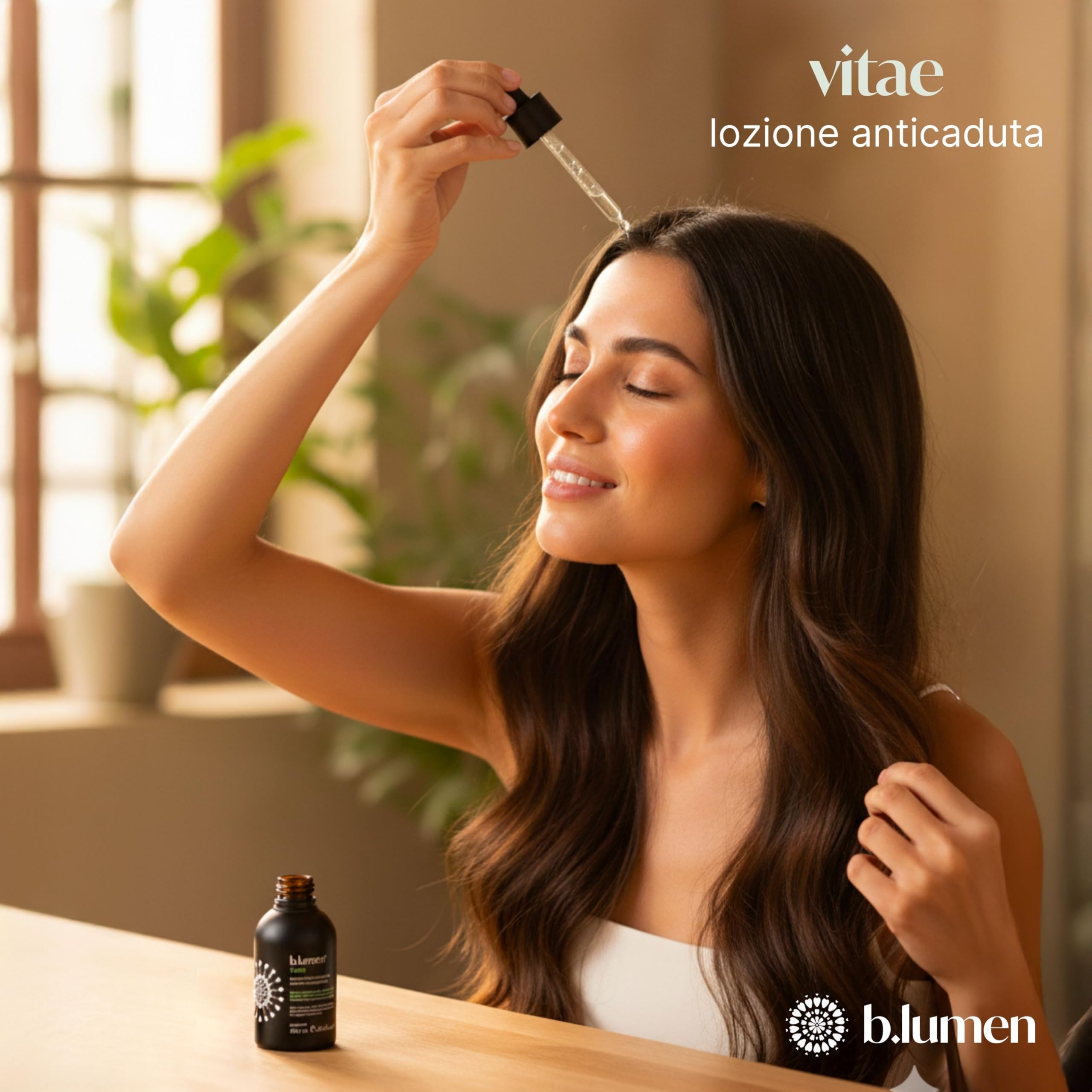 B.lumen Vitae Lozione Anticaduta Capelli Uomo Donna – Trattamento Rinforzante e Energizzante – Stimola la Ricrescita dei Capelli – Made in Italy, 100 ml