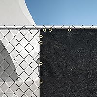 Vista 7 de Black 4FT X 50FT Outdoor Privacy Screen Fence & Mesh Shade Net Cover, Ideal for Garden and Backyard - Enhances Privacy for Fencing & Chain Link