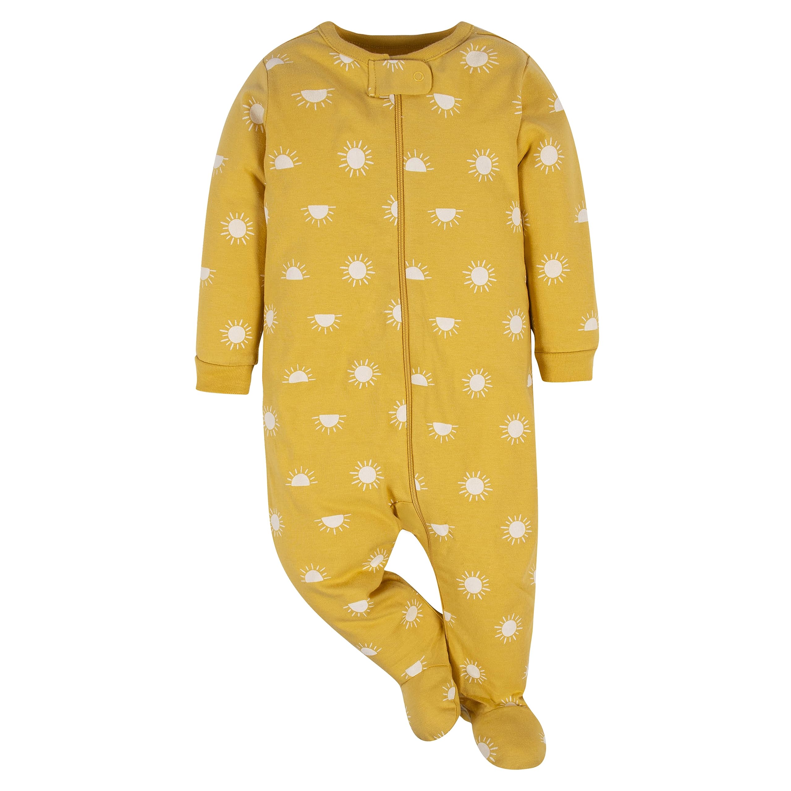 Gerber - Mamelucos con pies para dormir y jugar para bebé niño, paquete de 4 unidades