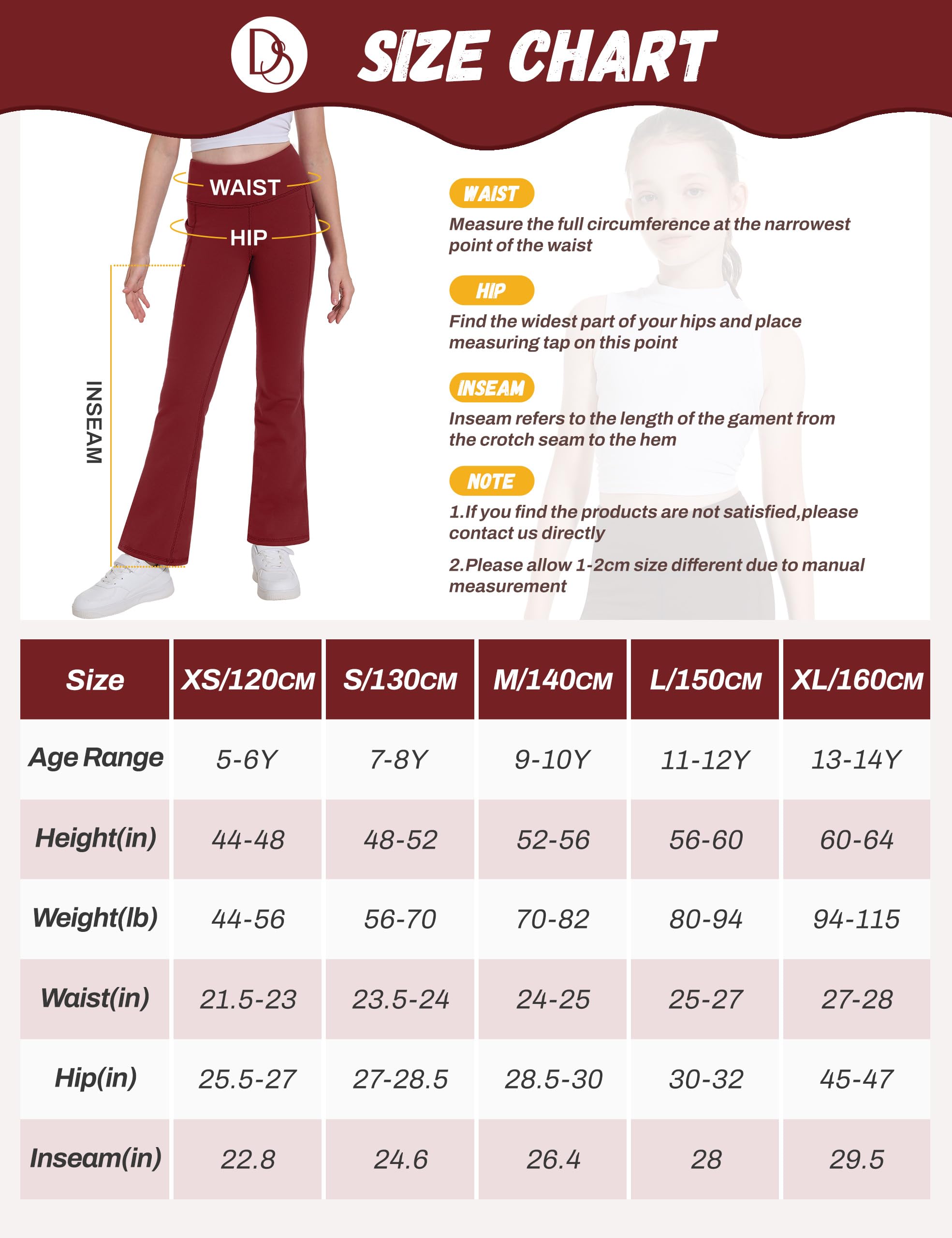 Desol Leggings térmicos con forro polar para niña, cintura alta, acampanados, pantalones de yoga cálidos con bolsillos, ropa preparada