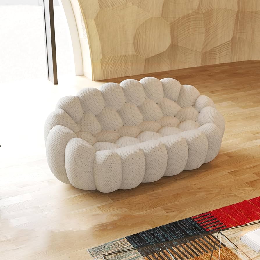 Amazon.com: JACH 78.74'' Modern Bubble Sofa, Curved Couch
