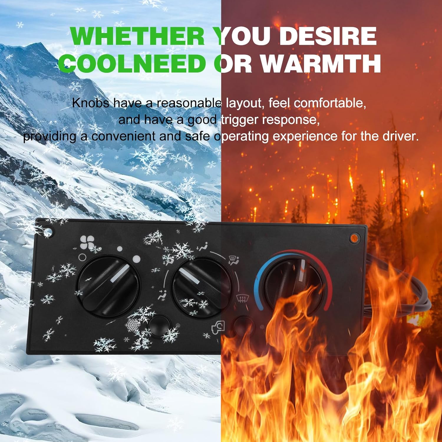 SCITOO Climate Control Module AC Heater Control Panel for Kenworth T600A 2002 2003 2004 2005 2006,for Kenworth W900 2002 2003 2004 2005 2006,for Kenworth C500 2002 2003 2004 2005 2006