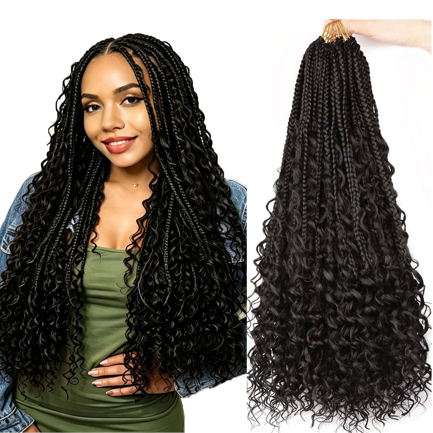 Amazon.com : Goddess Box Braids Crochet Hair - 18 Inch Pre Looped