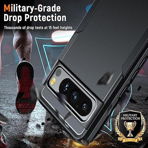 Miniatura 3 de Oneagle Funda para Google Pixel 8 Pro, Pixel 8 Pro protección militar de 15 pies doble capa resistente antideslizante sensación mate a prueba de