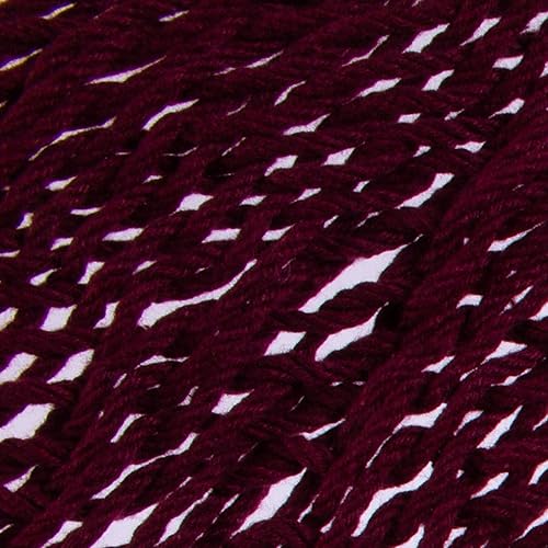 Miniatura 4 de Novica Asiento oceánico hecho a mano en Burdeos, hamaca maya de cuerda de algodón con borlas, columpio en vino, hamacas para interiores y