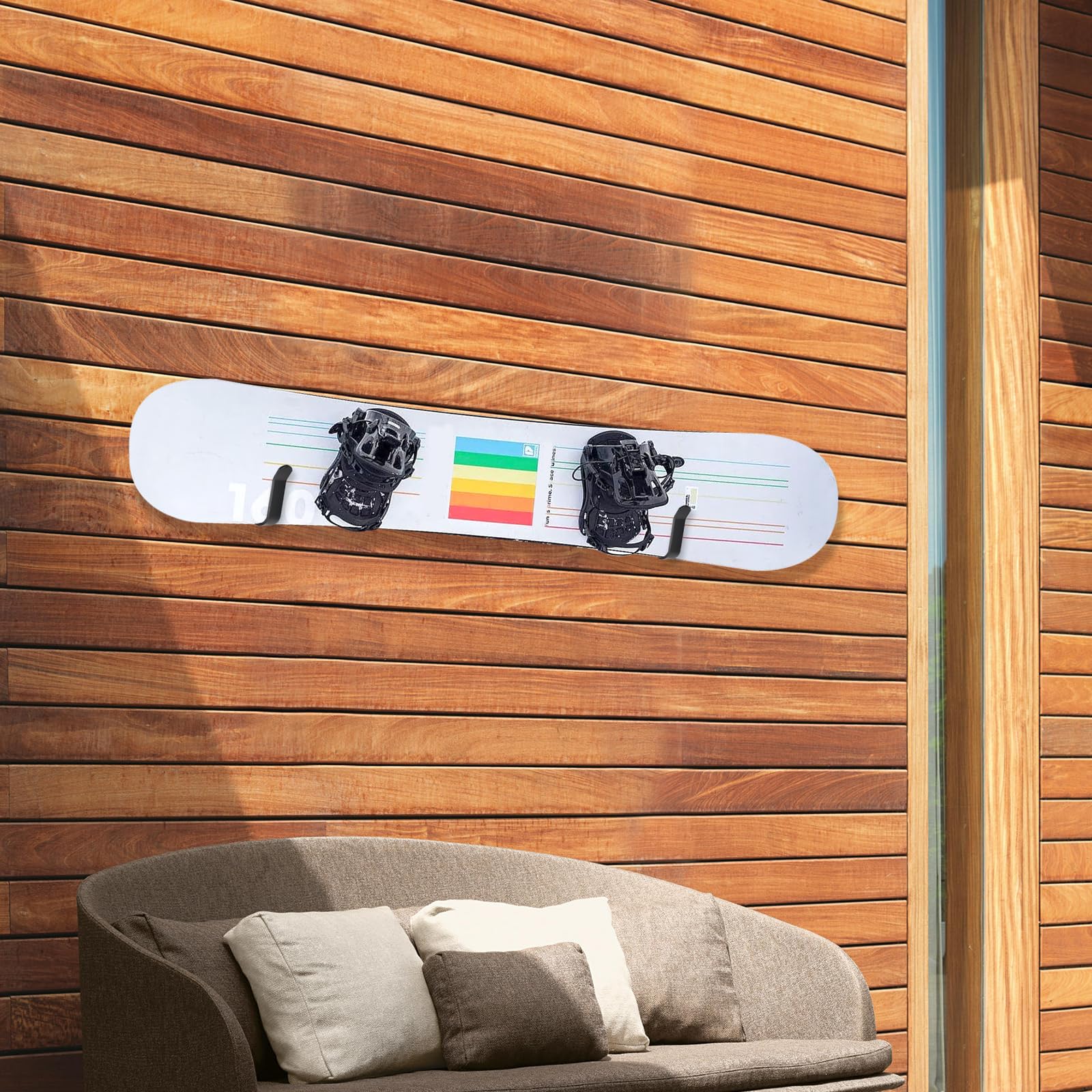 Soporte de Pared para Snowboard, Estante de Exhibición de Acero Fuerte