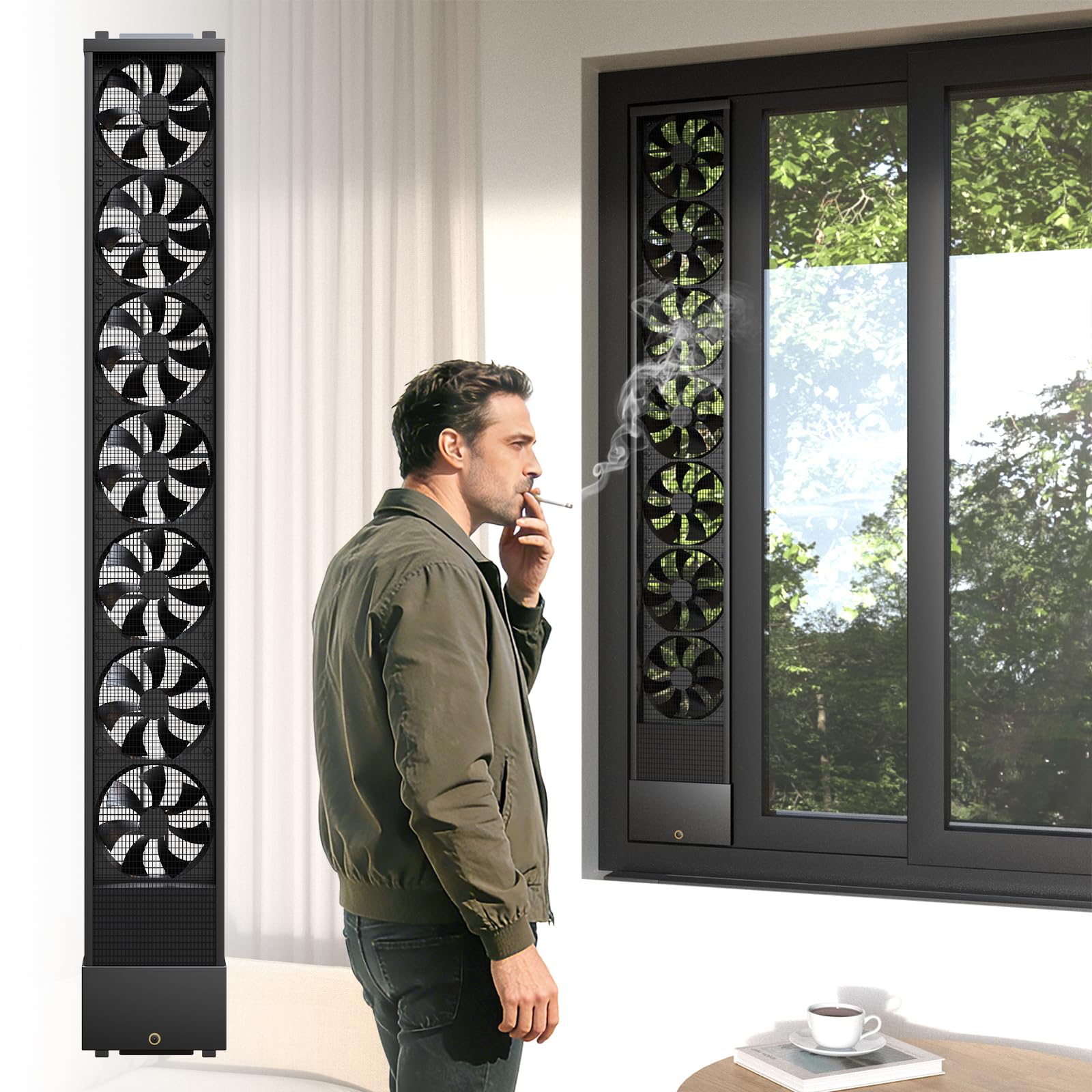 Vertical Window Fan for Sliding Windows (115~120cm/45.3~47.2in)
